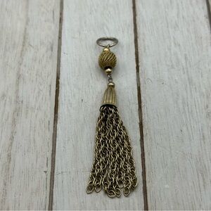 Vintage Gold tone Tassel Keychain